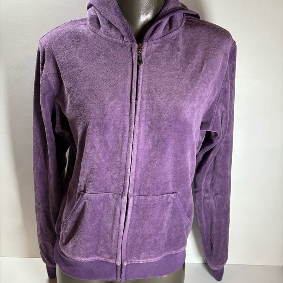 Juicy Couture Plush Purple Hooded Jacket XL - Picture 2 of 5